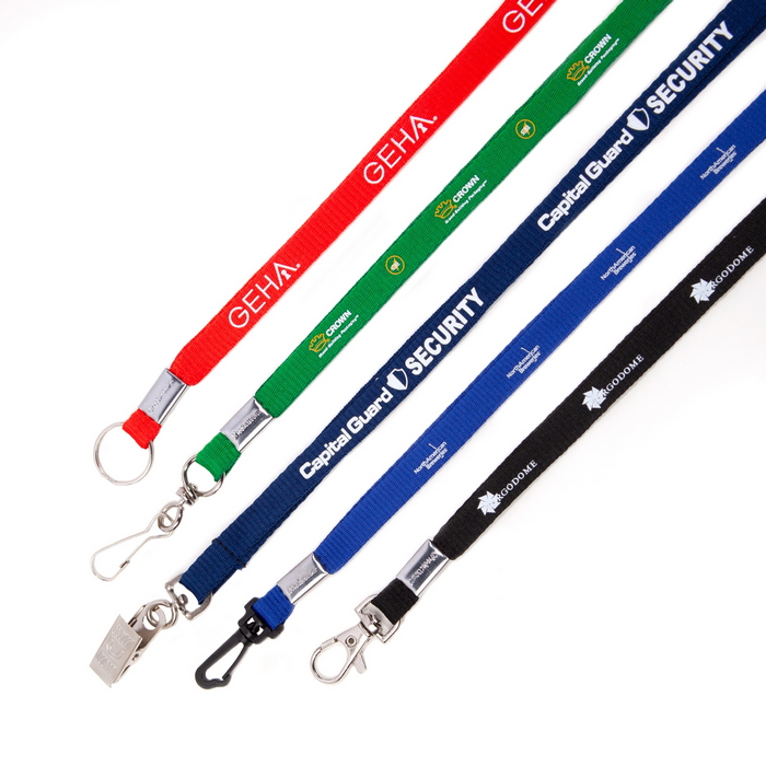 ''SDP3817350  Flat Polyester 3/8'''' LANYARDs with Custom Imprint''